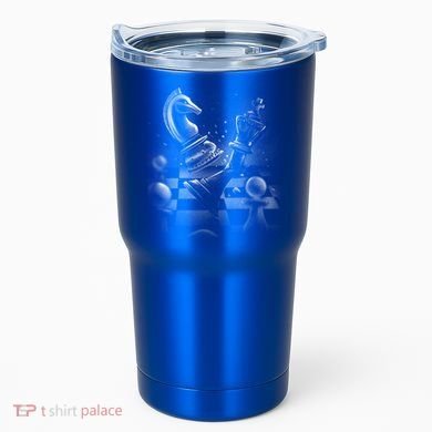 Monochrome Chess Game Graphic Classic Strategy Design Gift Tumbler