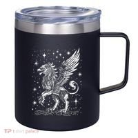 Mystical Creepy Gryphon Greek Mythical Creature 12oz Stainless Steel Coffee Mug thumb 0