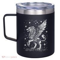 Mystical Creepy Gryphon Greek Mythical Creature 12oz Stainless Steel Coffee Mug thumb 2