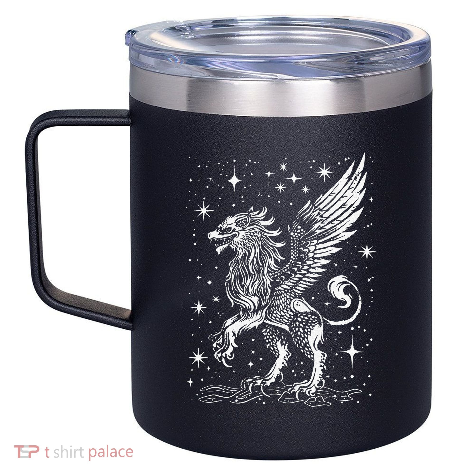 Mystical Creepy Gryphon Greek Mythical Creature 12oz Stainless Steel Coffee Mug