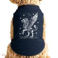 Mystical Creepy Gryphon Greek Mythical Creature Doggie Tank thumb 0