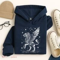 Mystical Creepy Gryphon Greek Mythical Creature Hoodie thumb 4