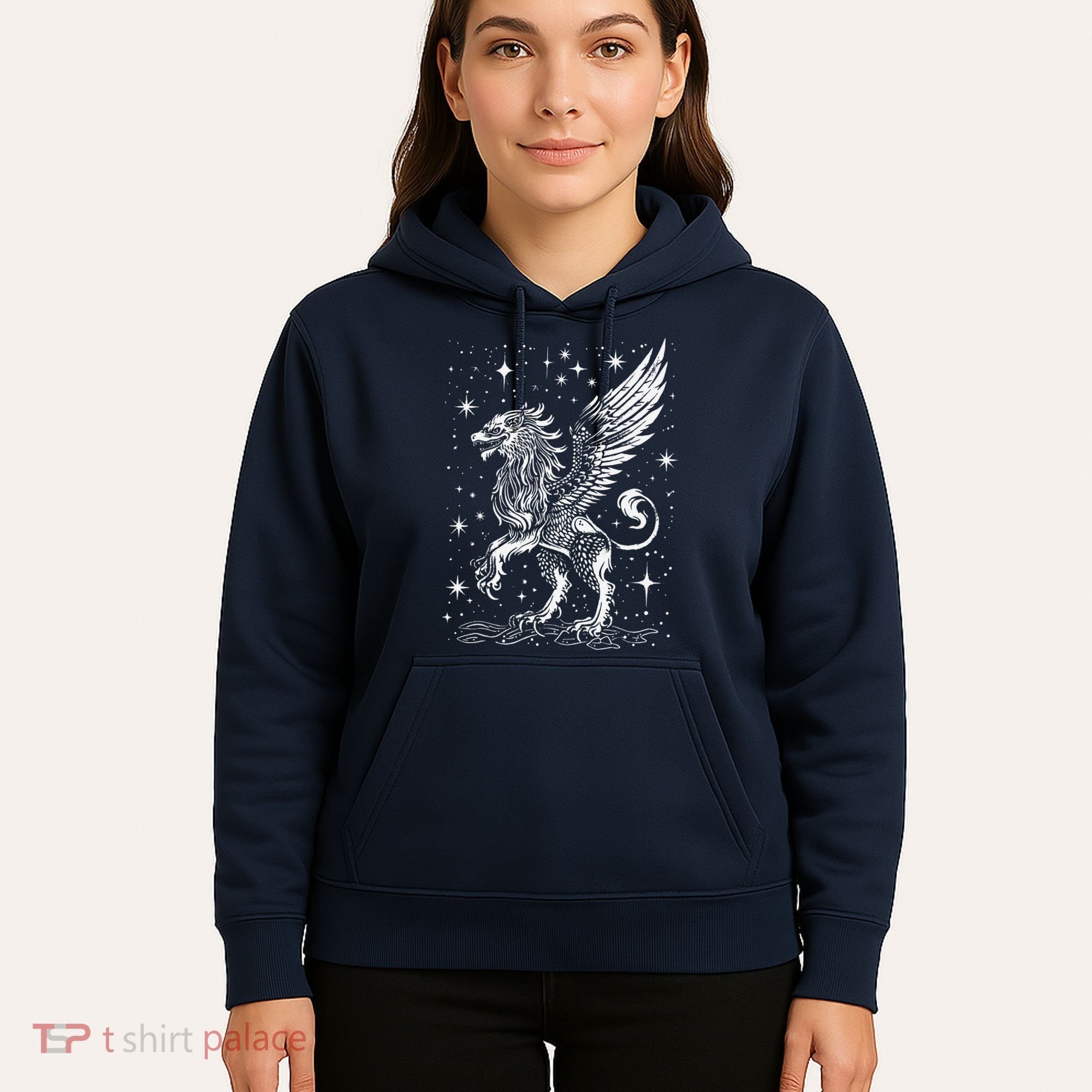 Mystical Creepy Gryphon Greek Mythical Creature Hoodie