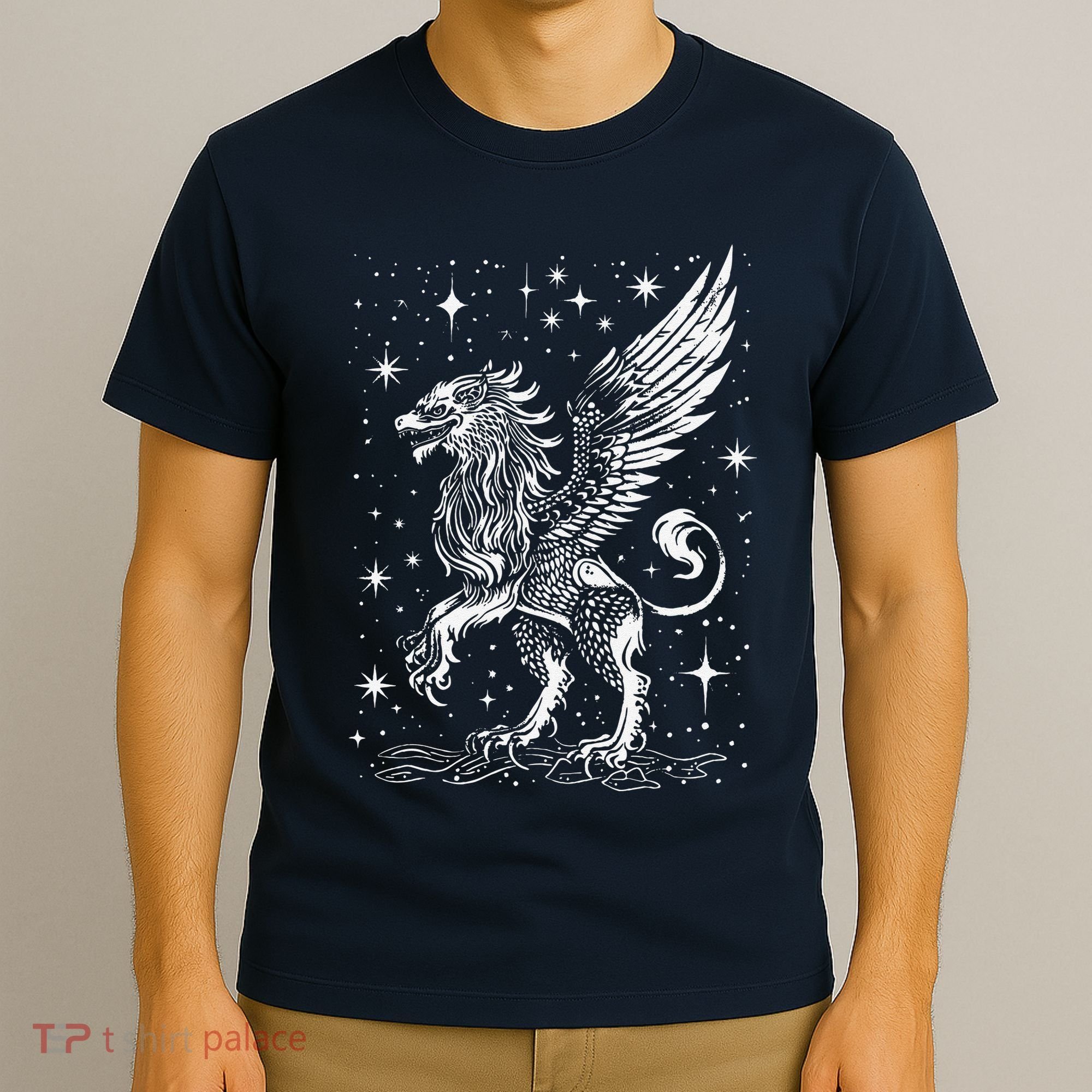 Mystical Creepy Gryphon Greek Mythical Creature T-Shirt