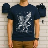 Mystical Creepy Gryphon Greek Mythical Creature T-Shirt thumb 6