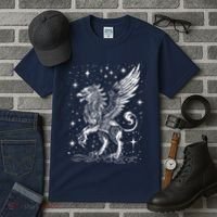 Mystical Creepy Gryphon Greek Mythical Creature Tall T-Shirt thumb 3