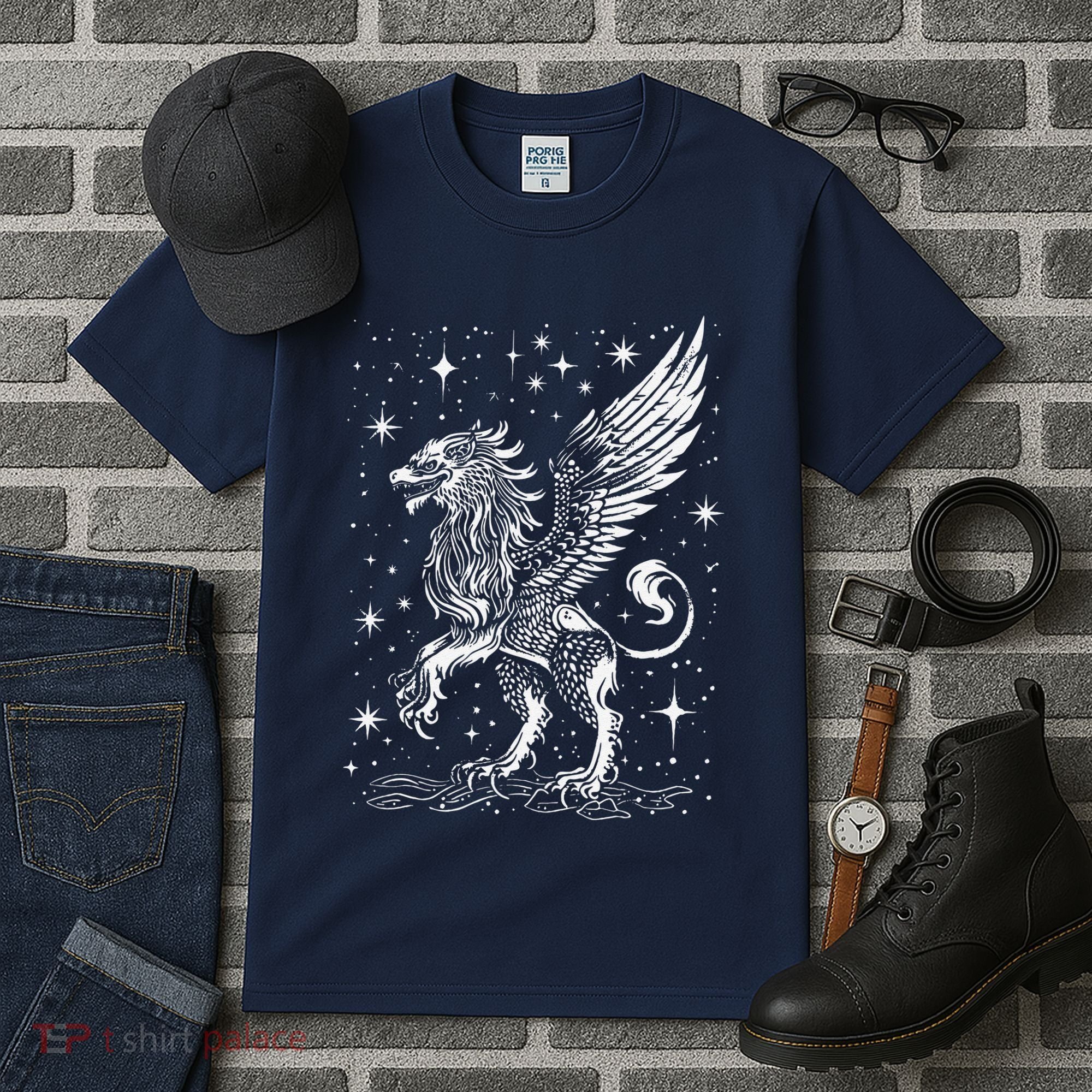 Mystical Creepy Gryphon Greek Mythical Creature Tall T-Shirt