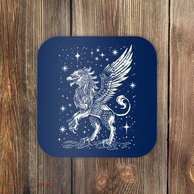 Mystical Creepy Gryphon Greek Mythical Creature Coaster