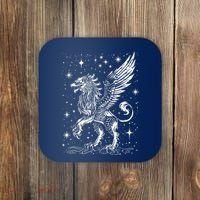 Mystical Creepy Gryphon Greek Mythical Creature Coaster thumb 0