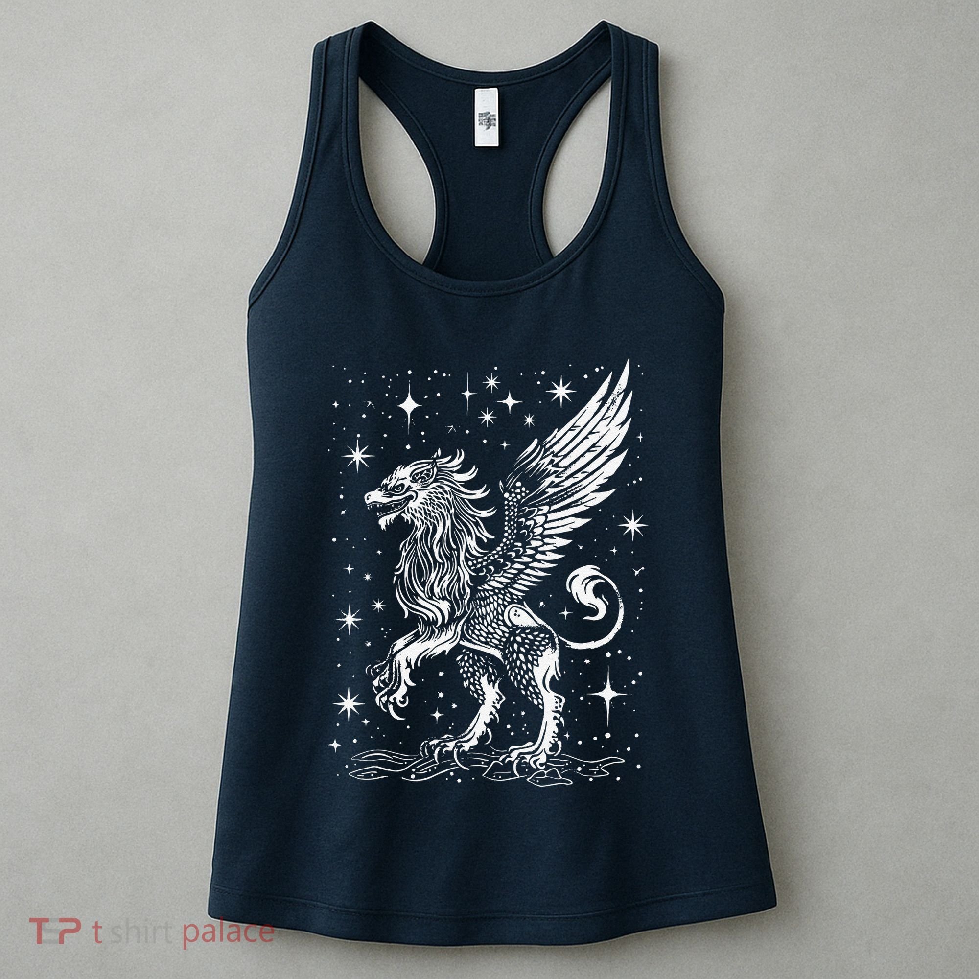 Mystical Creepy Gryphon Greek Mythical Creature Women's Tank Top