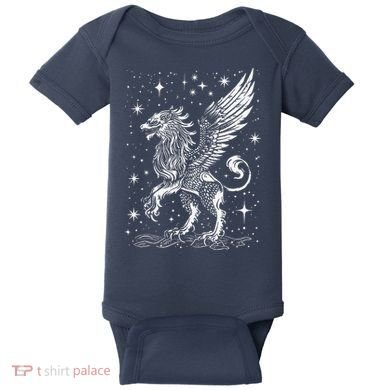 Mystical Creepy Gryphon Greek Mythical Creature Baby Bodysuit