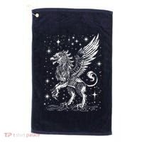 Mystical Creepy Gryphon Greek Mythical Creature Golf Towel thumb 0