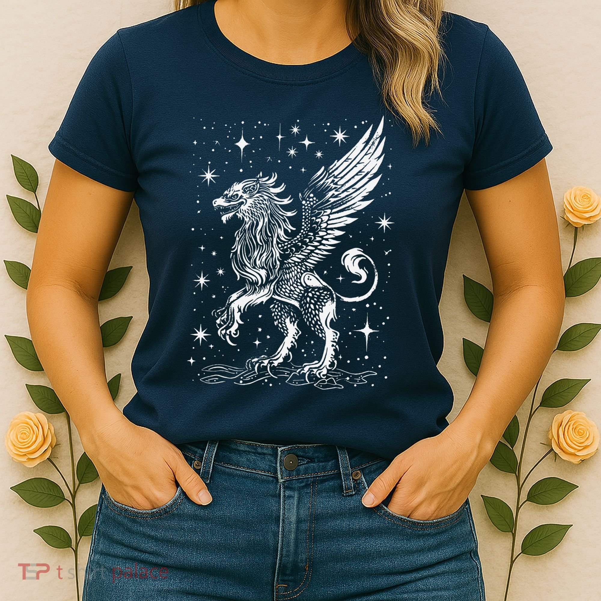 Mystical Creepy Gryphon Greek Mythical Creature Women's T-Shirt