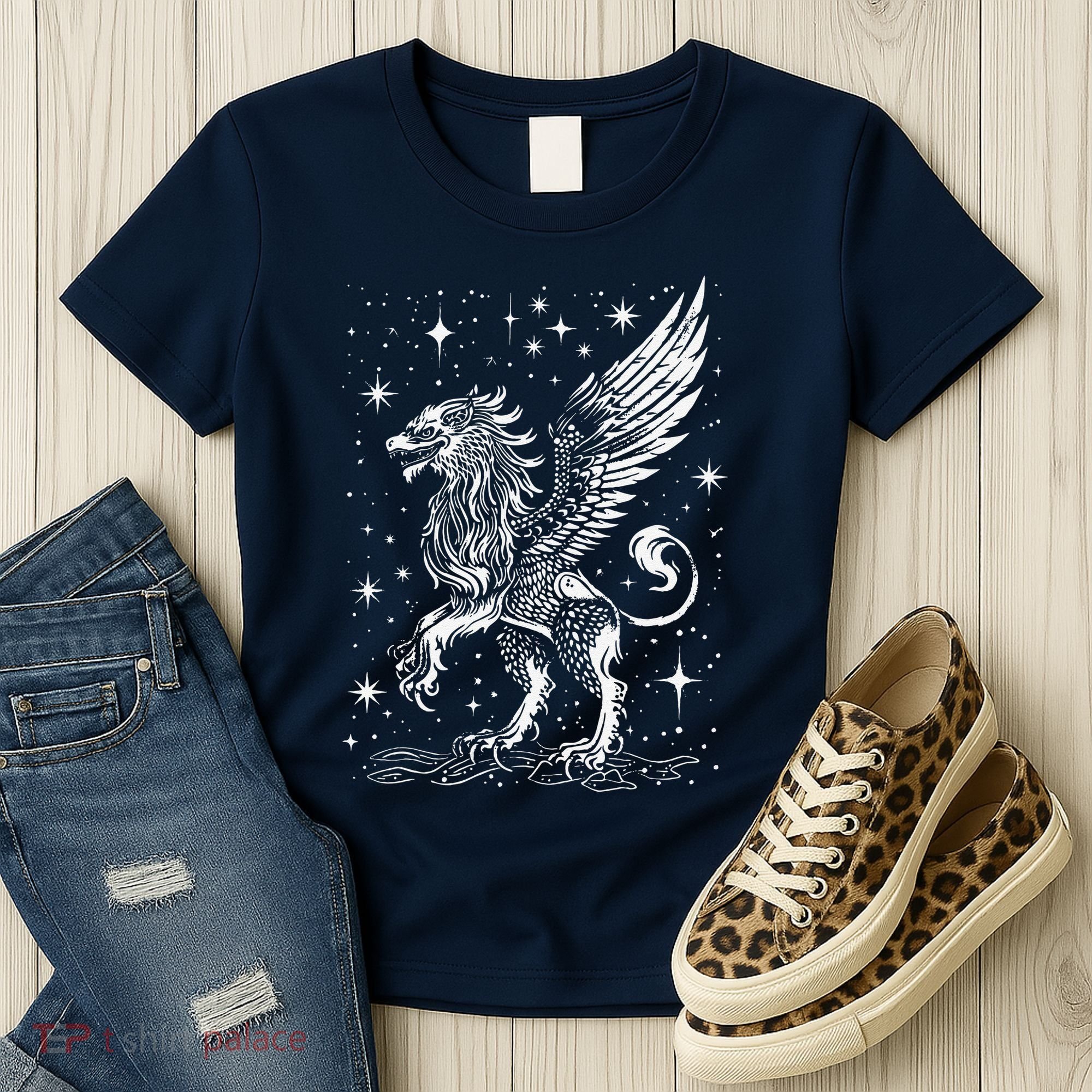 Mystical Creepy Gryphon Greek Mythical Creature Women's T-Shirt