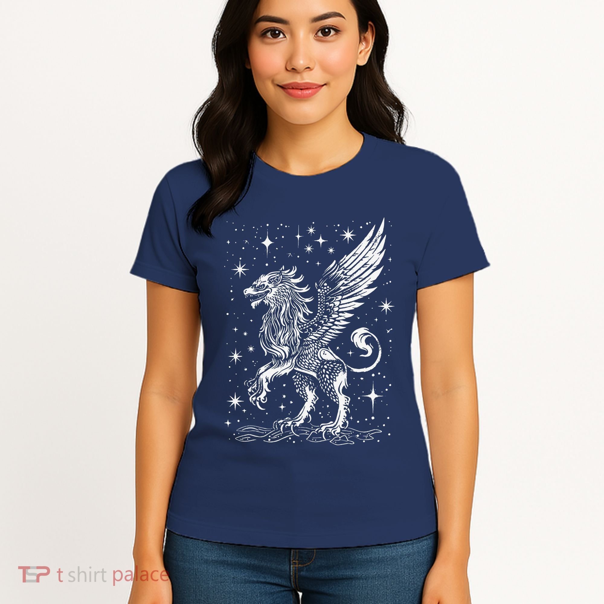 Mystical Creepy Gryphon Greek Mythical Creature Women's T-Shirt