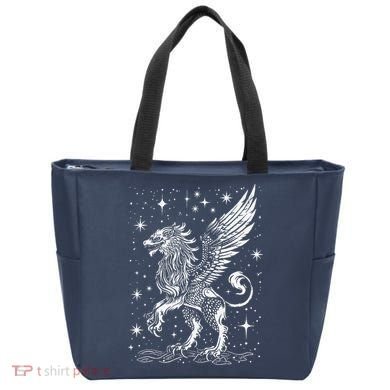 Mystical Creepy Gryphon Greek Mythical Creature Tote Bag