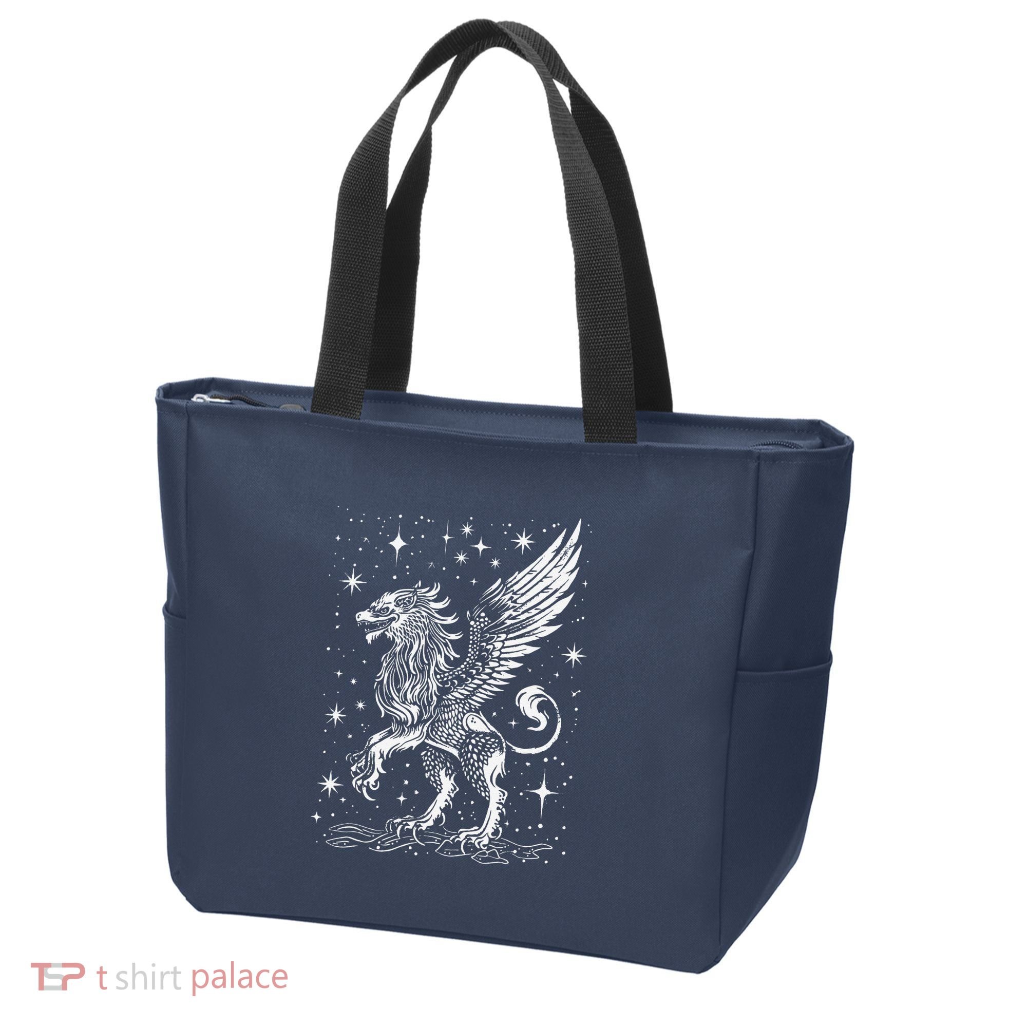 Mystical Creepy Gryphon Greek Mythical Creature Tote Bag