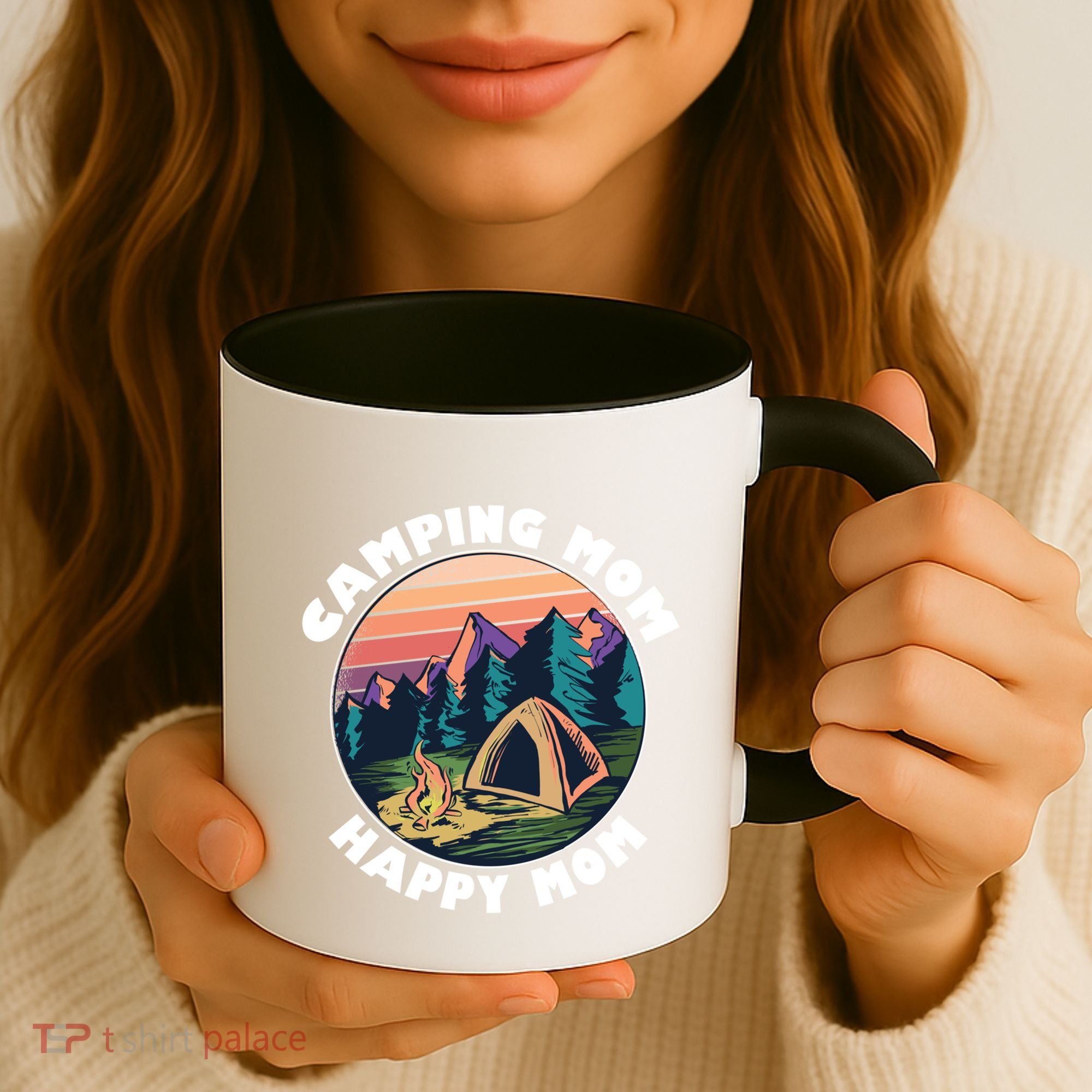 Mom Camping Gift Happy Camping Mom Camper Gift Mother Meaningful Gift Coffee Mug