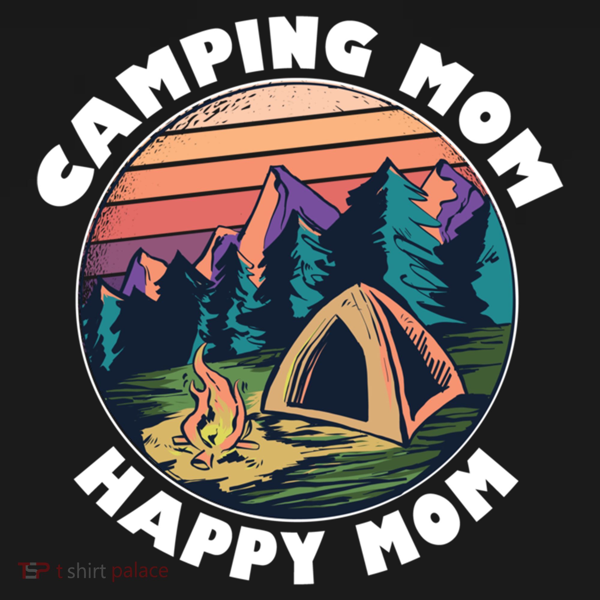 Mom Camping Gift Happy Camping Mom Camper Gift Mother Meaningful Gift Women's Hoodie