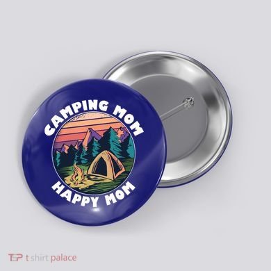 Mom Camping Gift Happy Camping Mom Camper Gift Mother Meaningful Gift Button
