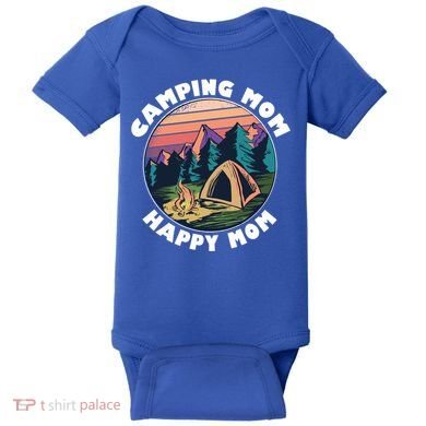 Mom Camping Gift Happy Camping Mom Camper Gift Mother Meaningful Gift Baby Bodysuit