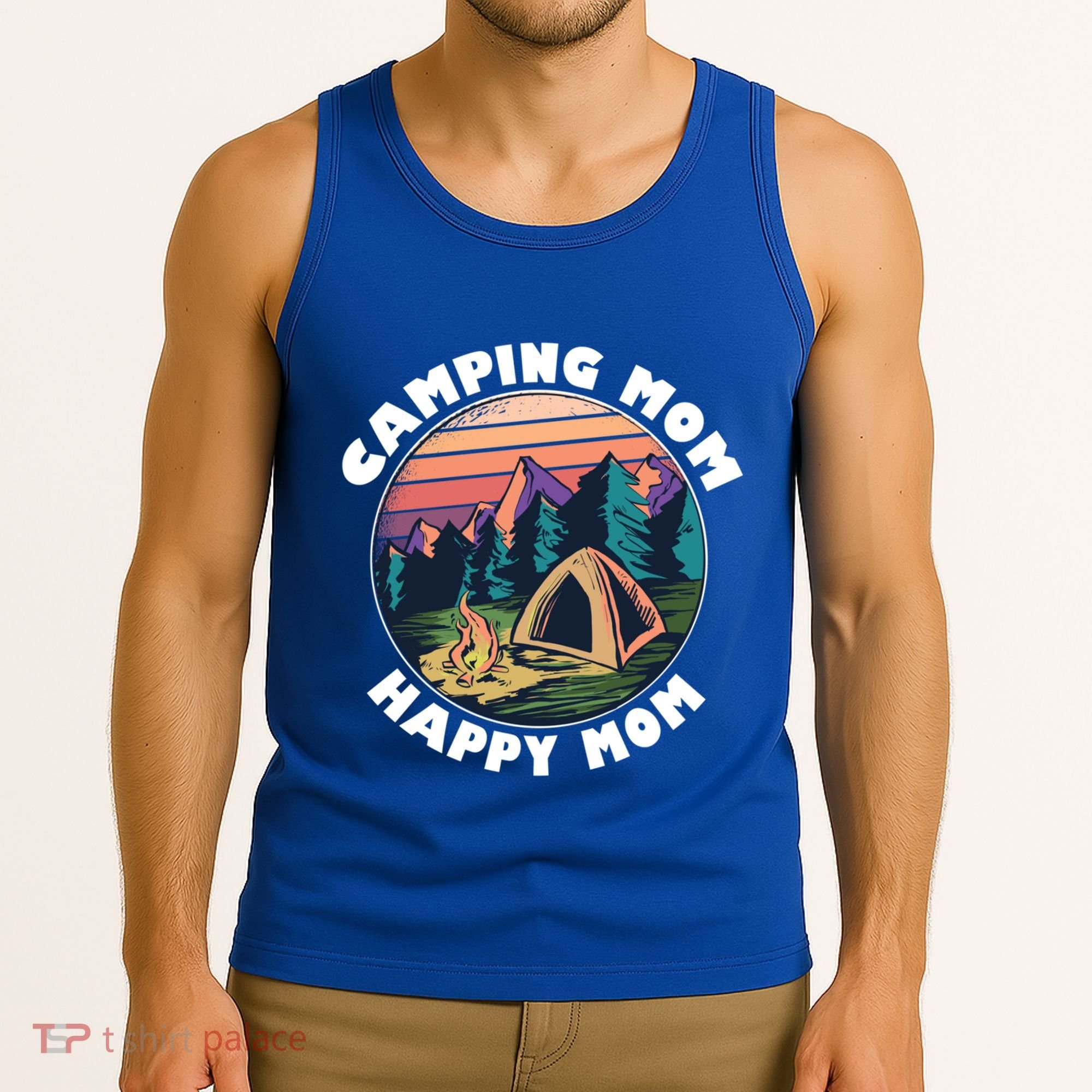 Mom Camping Gift Happy Camping Mom Camper Gift Mother Meaningful Gift Tank Top