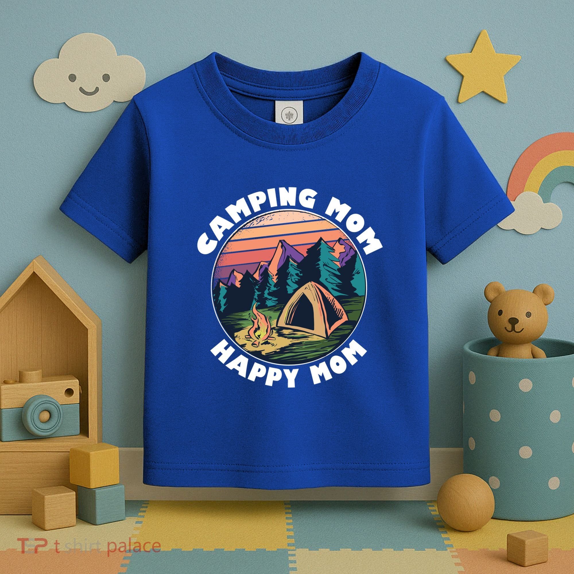 Mom Camping Gift Happy Camping Mom Camper Gift Mother Meaningful Gift Toddler T-Shirt
