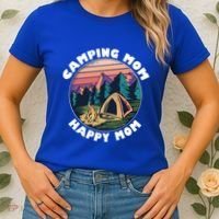 Mom Camping Gift Happy Camping Mom Camper Gift Mother Meaningful Gift Women's T-Shirt thumb 2