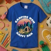 Mom Camping Gift Happy Camping Mom Camper Gift Mother Meaningful Gift Kids T-Shirt thumb 3