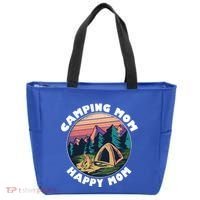 Mom Camping Gift Happy Camping Mom Camper Gift Mother Meaningful Gift Tote Bag thumb 0