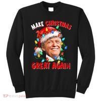 Make Christmas Great Again Funny Donald Trump Xmas Lights Sweatshirt thumb 0