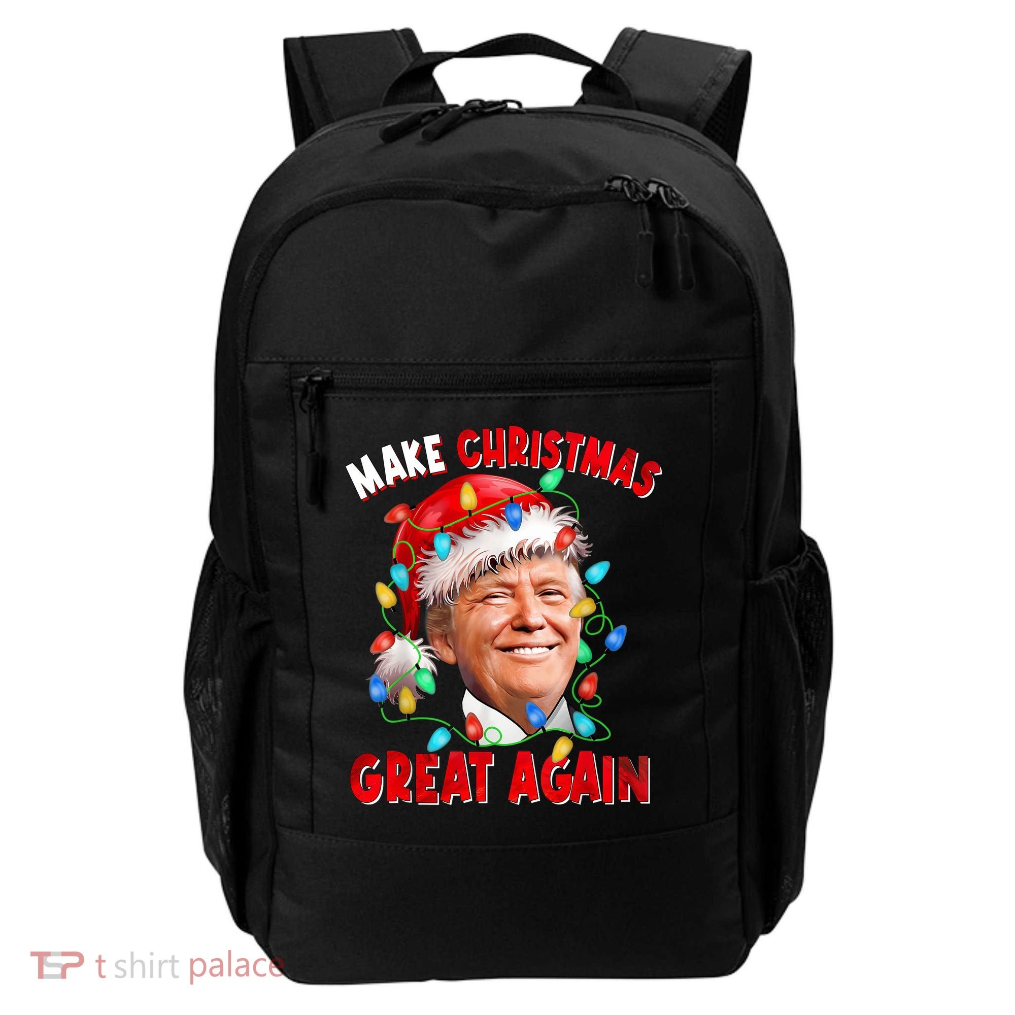 Make Christmas Great Again Funny Donald Trump Xmas Lights Backpack