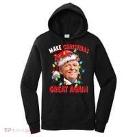 Make Christmas Great Again Funny Donald Trump Xmas Lights Women's Hoodie thumb 0