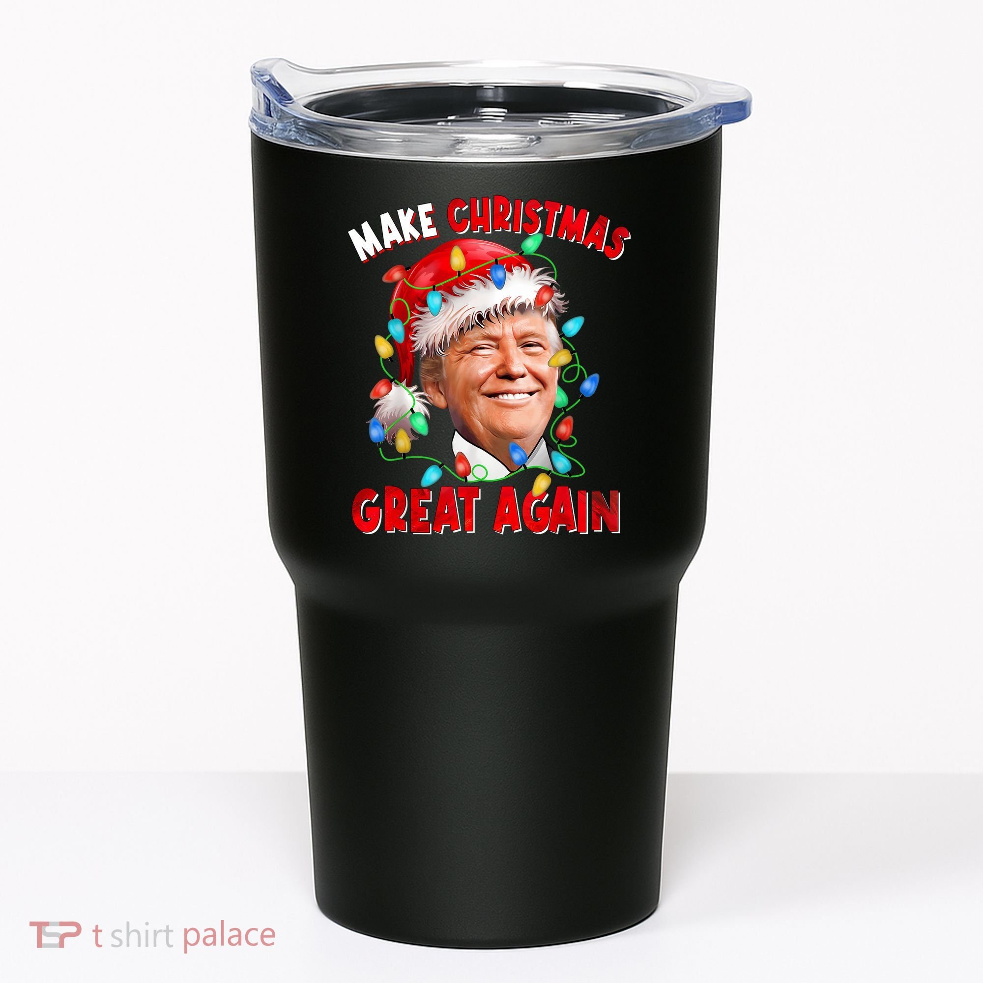 Make Christmas Great Again Funny Donald Trump Xmas Lights Tumbler