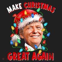 Make Christmas Great Again Funny Donald Trump Xmas Lights Tumbler thumb 3