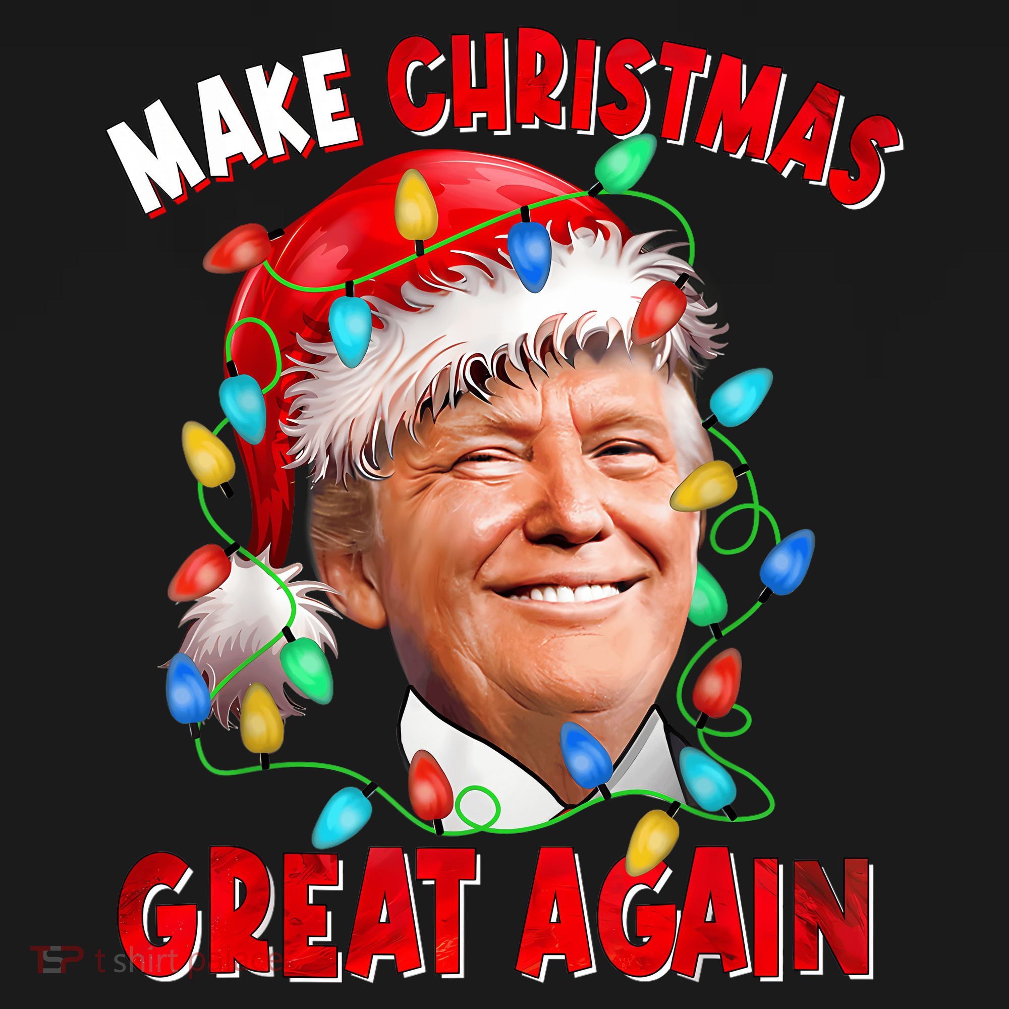 Make Christmas Great Again Funny Donald Trump Xmas Lights Mousepad