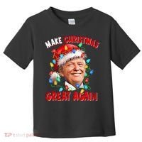 Make Christmas Great Again Funny Donald Trump Xmas Lights Toddler T-Shirt thumb 0