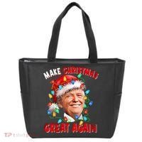 Make Christmas Great Again Funny Donald Trump Xmas Lights Tote Bag thumb 0