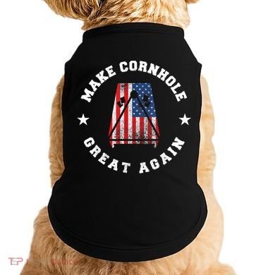 Make Cornhole Great Again Funny USA Doggie Tank