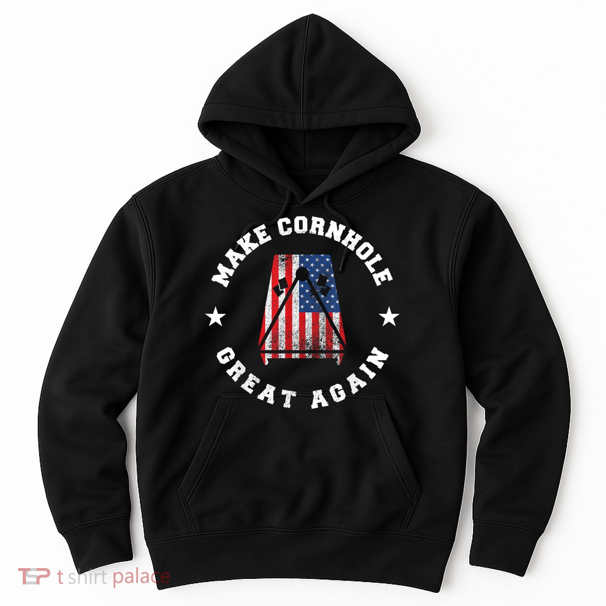 Make Cornhole Great Again Funny USA Hoodie