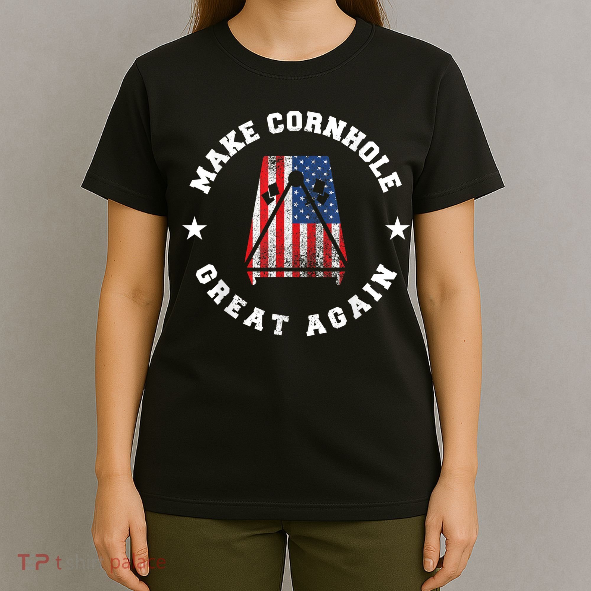 Make Cornhole Great Again Funny USA T-Shirt