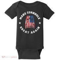 Make Cornhole Great Again Funny USA Baby Bodysuit thumb 0