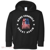 Make Cornhole Great Again Funny USA Toddler Hoodie thumb 0
