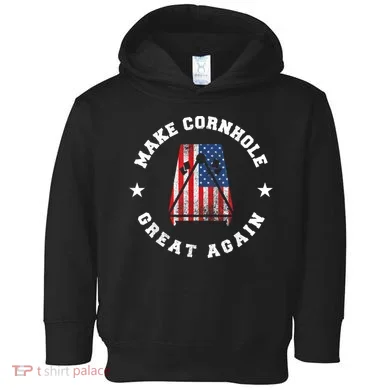 Make Cornhole Great Again Funny USA Toddler Hoodie