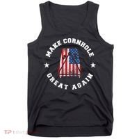 Make Cornhole Great Again Funny USA Tank Top thumb 0