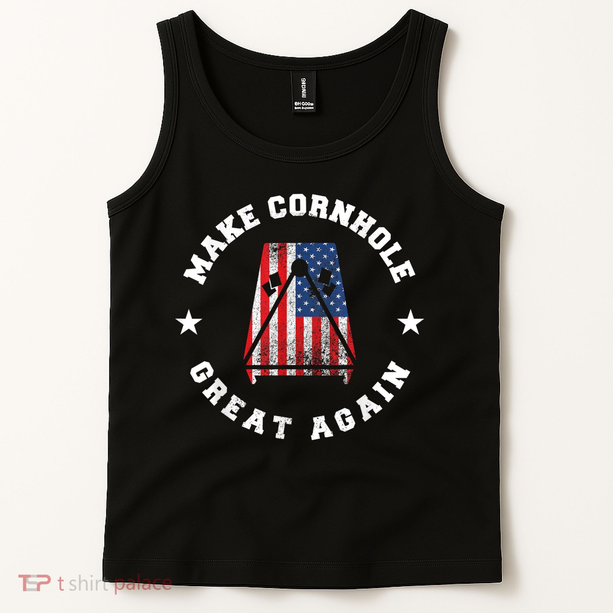 Make Cornhole Great Again Funny USA Tank Top