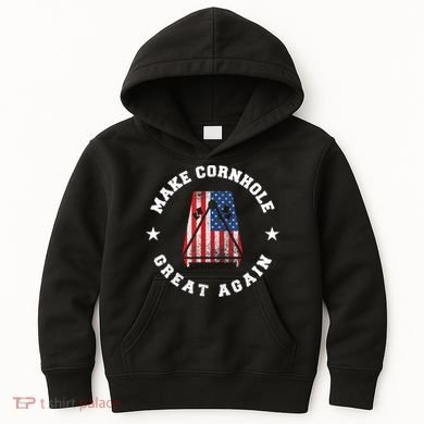 Make Cornhole Great Again Funny USA Kids Hoodie