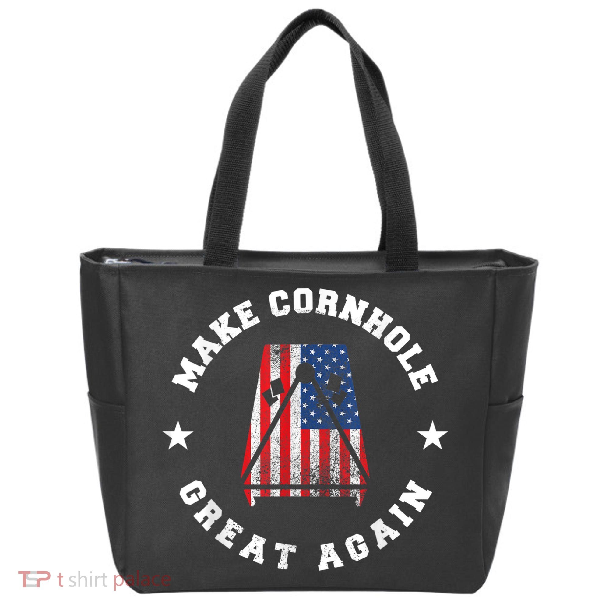 Make Cornhole Great Again Funny USA Tote Bag