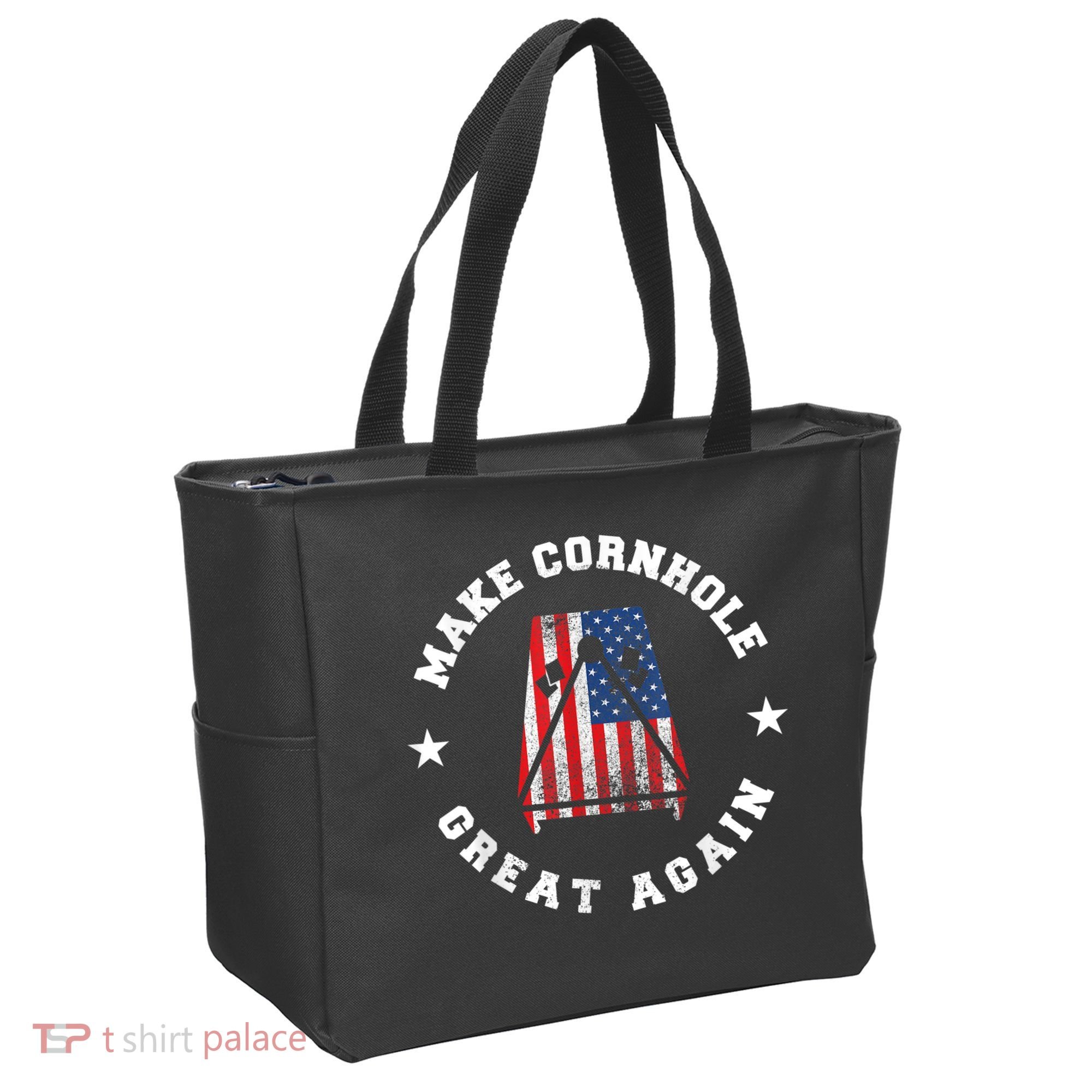 Make Cornhole Great Again Funny USA Tote Bag