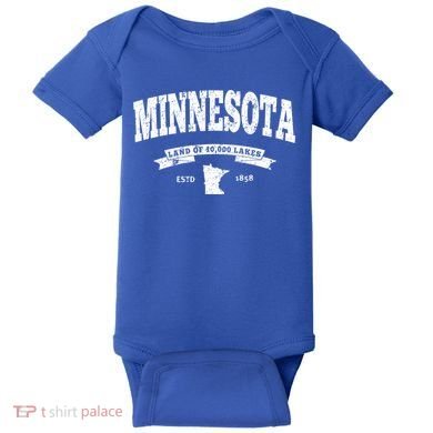 Minnesota Cool Gift Vintage Minnesota Gift Retro Mn Baby Bodysuit